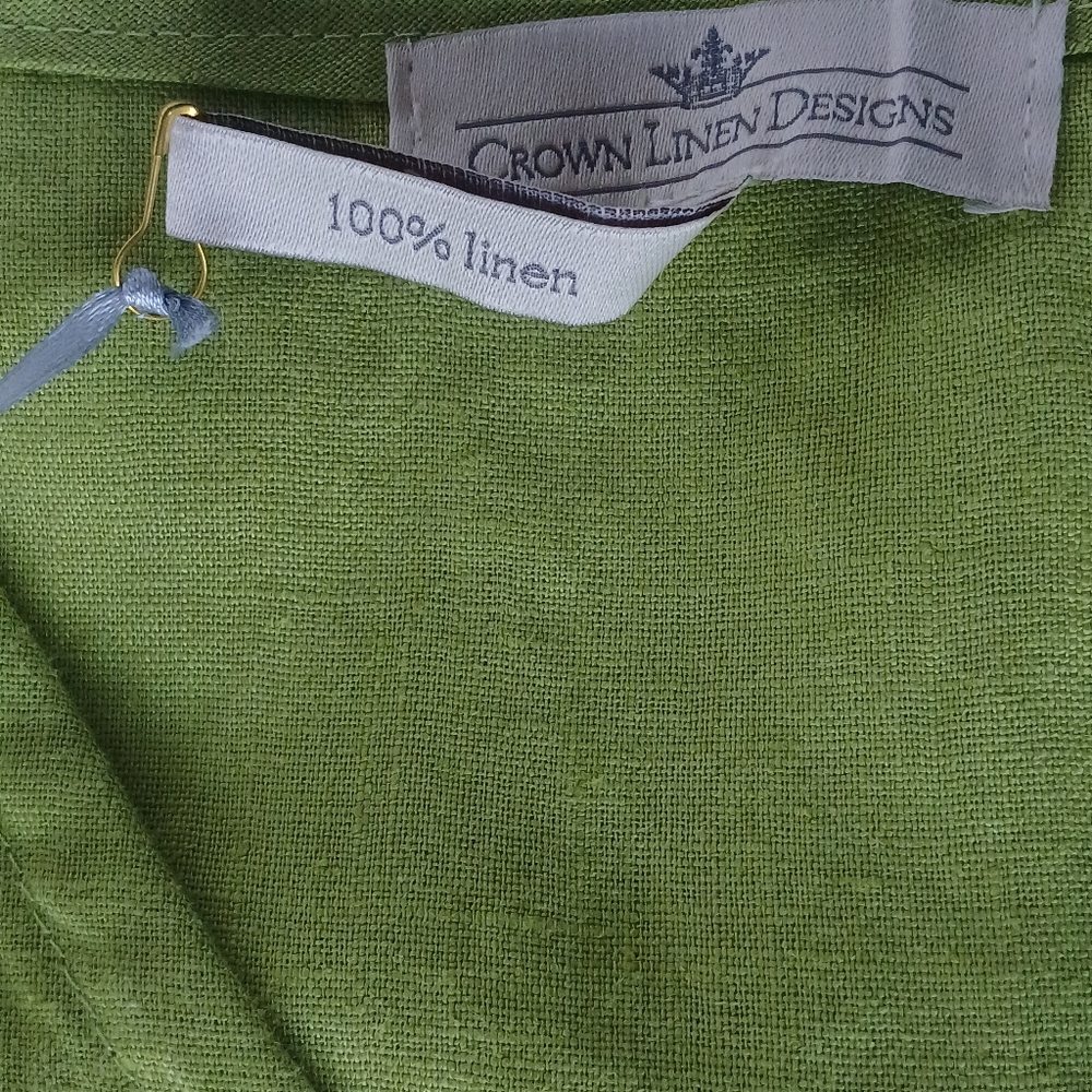 Crown Linen Designs Womens Tunic Green Small/Medium 100% Linen. - Picture 6 of 13